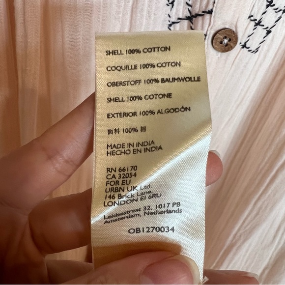 FREE PEOPLE Sunday Stroll Maxi Dress in Ivory Combo. Size Medium - Picture 15 of 16